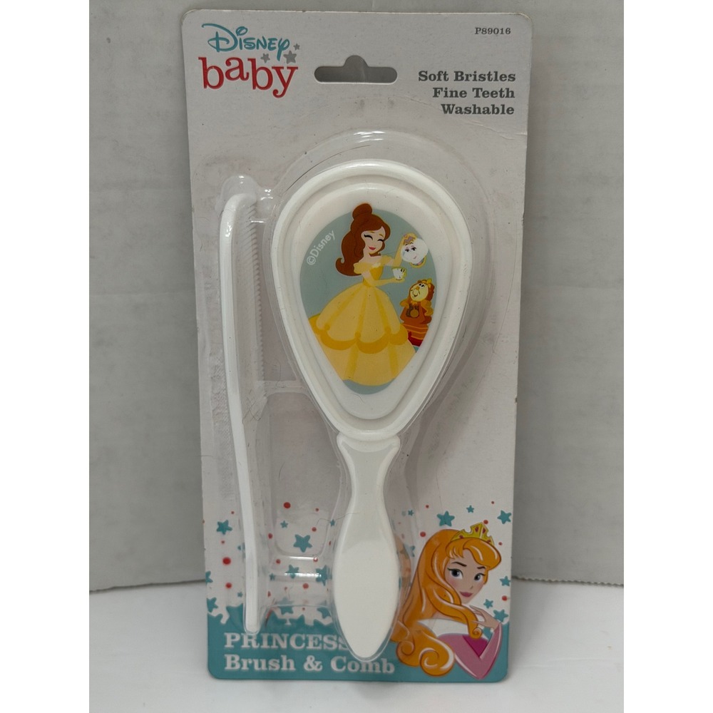 Disney Baby Princess Belle Beauty and the Beast Brush and Comb Set P89016 White